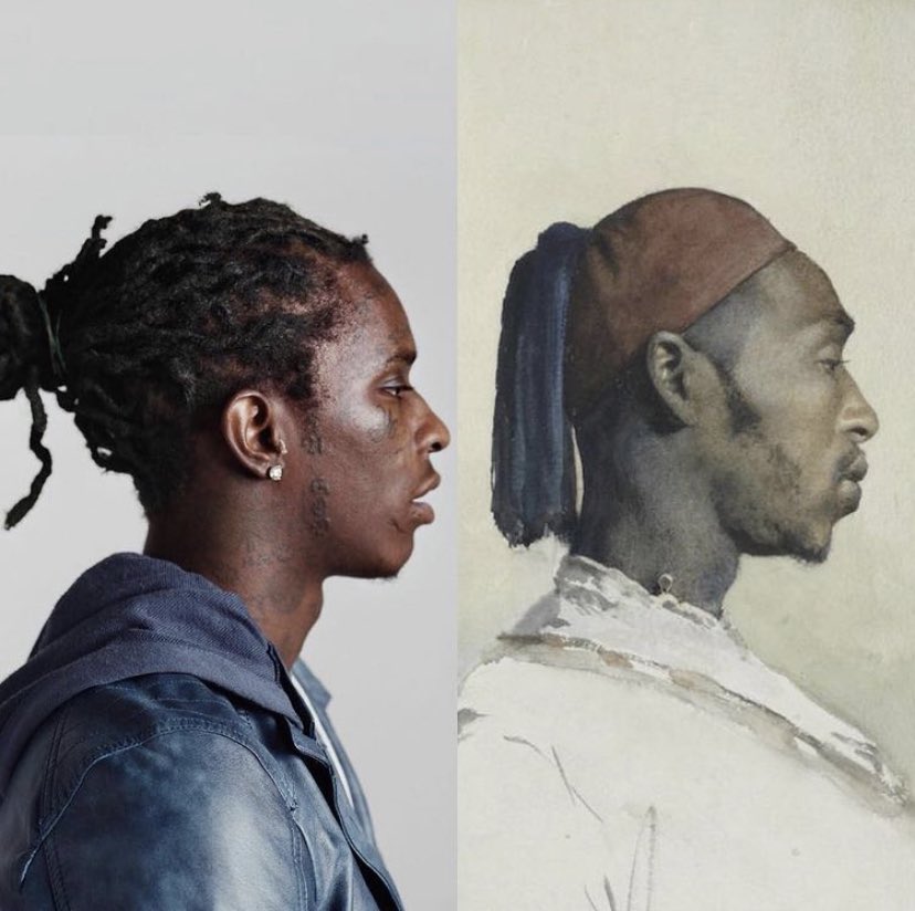 Social_couture_'s tweet photo. One of the coldest things I’ve come across, Young Thug as Paintings - it’s art📍 https://t.co/MW8wYpITvz