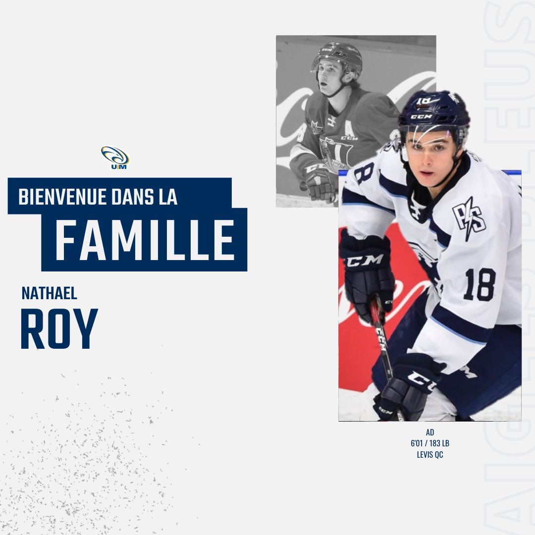 aigles_hockey's tweet photo. Les Aigles Bleus sont extrêmement fiers d’annoncer que Nathaël Roy a signé sa lettre d’intention USports pour la saison 2021-22. Bienvenue dans la famille Nathaël! #goaiglesgo 
📸: Mario Dechamplain et Minas Pangiotakis https://t.co/IRehayCmJz
