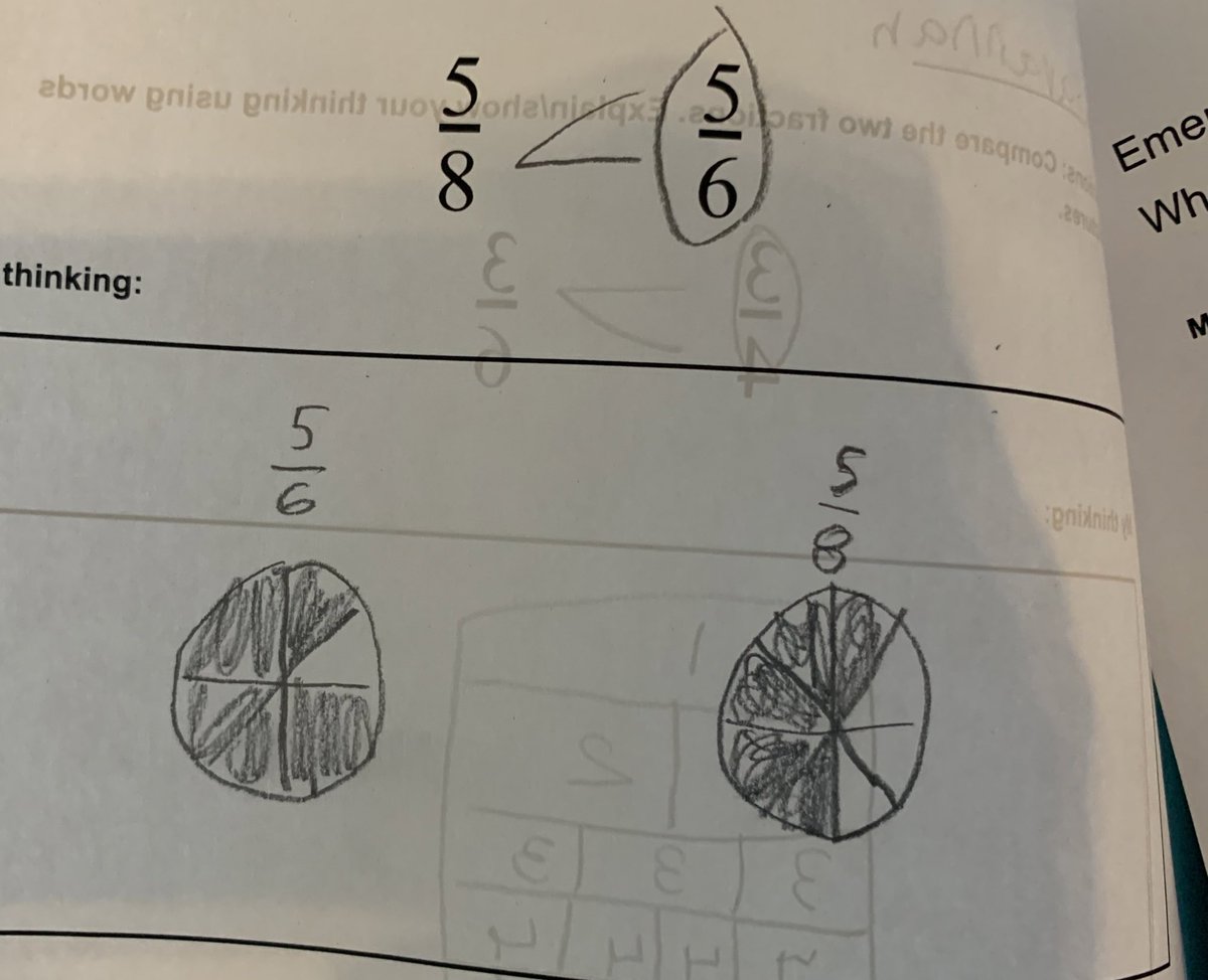 aleaglen's tweet photo. These 4th graders shared their thinking with each other about how they compared fractions. Lots of different strategies and models were shared! #iteachmath #fdestars @LCPS_Math https://t.co/hxraT4JGD1