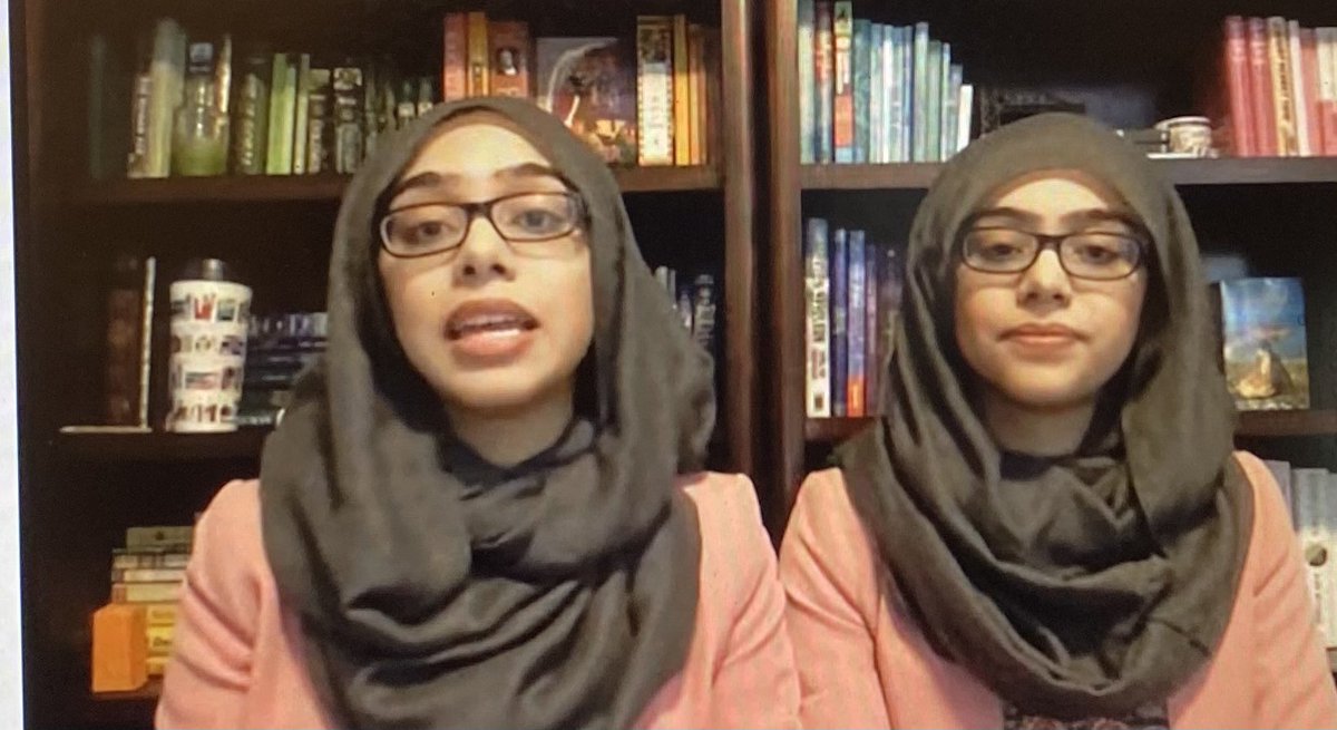 Twin 🇨🇦🇵🇰 activists Maryam & Nivaal Rehman (@theworldwithmnr) call for investment in girls’ education, the inclusion of #BIPOC youth & women in plans to #BuildBackFeminist and a holistic, intersectional approach to reimagining and recreating possibilities for a post-COVID world. https://t.co/FpI4XuVGk1