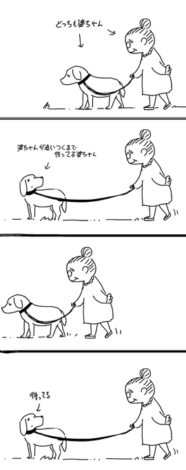 家の前をよくダブル婆ちゃんが散歩しで通る。
なんかほほえましい。 