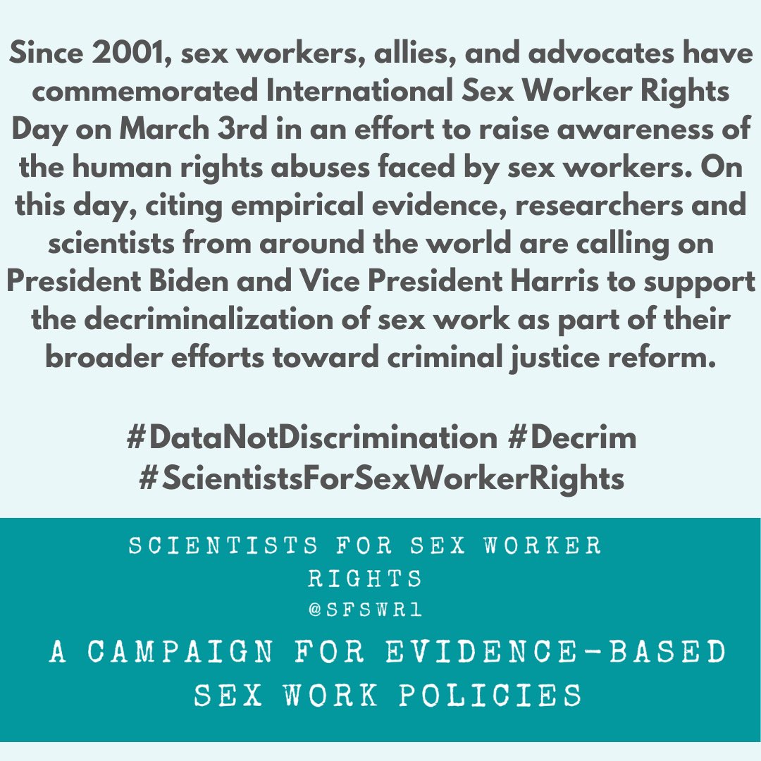 #InternationalSexWorkerRightsDay #Decrim #SexWork #RepealFOSTA #SFSWR
