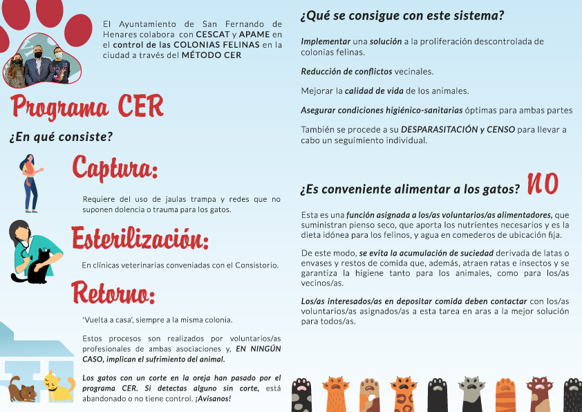 Ayto_SFH's tweet photo. 😺 El #Ayuntamiento colabora con las asociaciones #Cescat y #Apame en el control de las colonias felinas en la #ciudad a través del método CER (Caputra, Esterilización y Retorno) @cescatsanfercos @ApameProtectora
Por el bienestar animal
Por una convivencia saludable https://t.co/zJWog7oObR