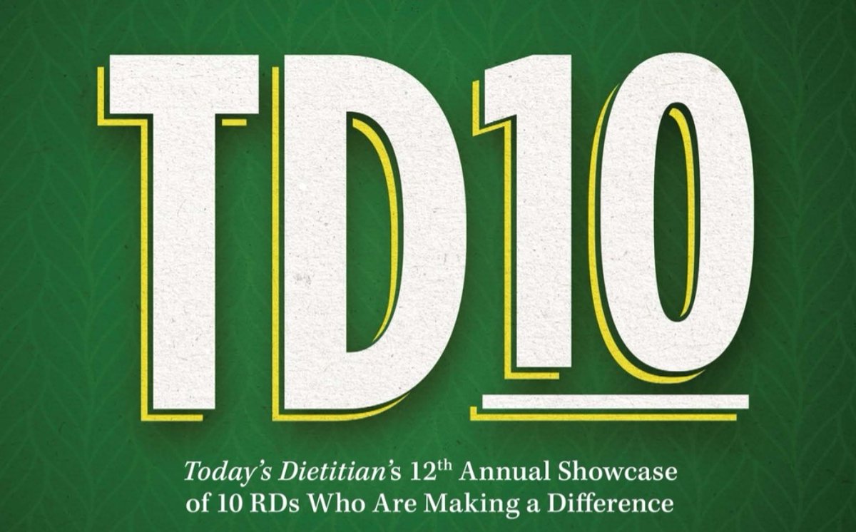 Today's Dietitian (@todaysdietitian) on Twitter photo It's our annual TD10! This year we recognize Mary Meer, <a href="/deanna_rdn/">Deanna Belleny MPH, RDN</a>, Michelle Tiburzio, @KarenCollinsRD, <a href="/JimWhiteFit/">Jim White Fitness</a>, Janelle Eligon-Ketchum, @ErikaStahlRDN, <a href="/CharleneRTedu/">Charlene Russell-Tucker</a>, Syeda Farid, & <a href="/katieferrarord/">Katie Ferraro</a> with glowing profiles by <a href="/LoriZanteson/">Lori Zanteson</a>. todaysdietitian.com/newarchives/03… It's our annual TD10! This year we recognize Mary Meer, <a href="/deanna_rdn/">Deanna Belleny MPH, RDN</a>, Michelle Tiburzio, @KarenCollinsRD, <a href="/JimWhiteFit/">Jim White Fitness</a>, Janelle Eligon-Ketchum, @ErikaStahlRDN, <a href="/CharleneRTedu/">Charlene Russell-Tucker</a>, Syeda Farid, & <a href="/katieferrarord/">Katie Ferraro</a> with glowing profiles by <a href="/LoriZanteson/">Lori Zanteson</a>. todaysdietitian.com/newarchives/03…
