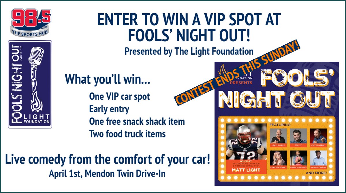 985TheSportsHub's tweet photo. Enter now! #Partner #Foolsnightout @LightFoundation 

https://t.co/xw9Wob7AYC https://t.co/KJnADuenSW