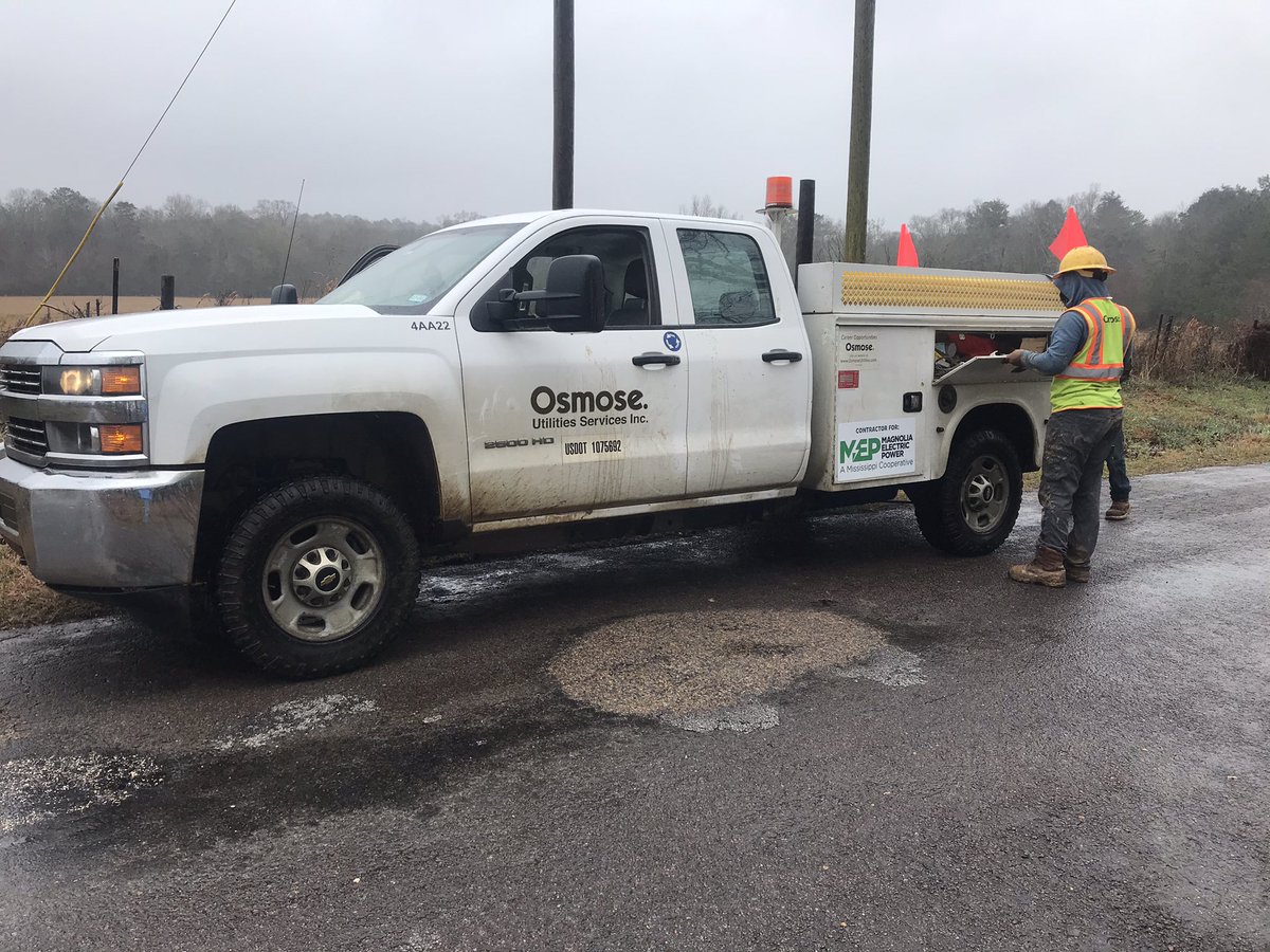 MEPCoop's tweet image. Gillsburg residents may see an Osmose truck/employees in the community. They are a MEP contractor working to inspect power poles and will need access to MEP&apos;s ROWs, including yards at homes, pastures and wooded areas so that they can reach the power poles and do the inspections.