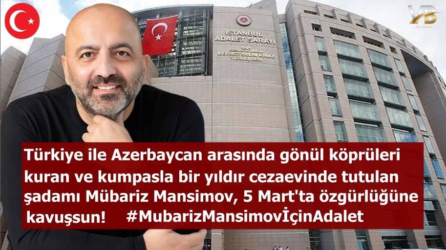 MelahetEzizli's tweet photo. @presidentaz Türkiye ile Azerbaycan arasında gönül köprüleri kuran ve kumpasla bir yıldır cezaevinde tutulan işadamı Mübariz Mansimov, 5 Mart'ta özgürlüğüne kavuşsun! #MubarizMansimovaAdalet https://t.co/NvSo07pkUR