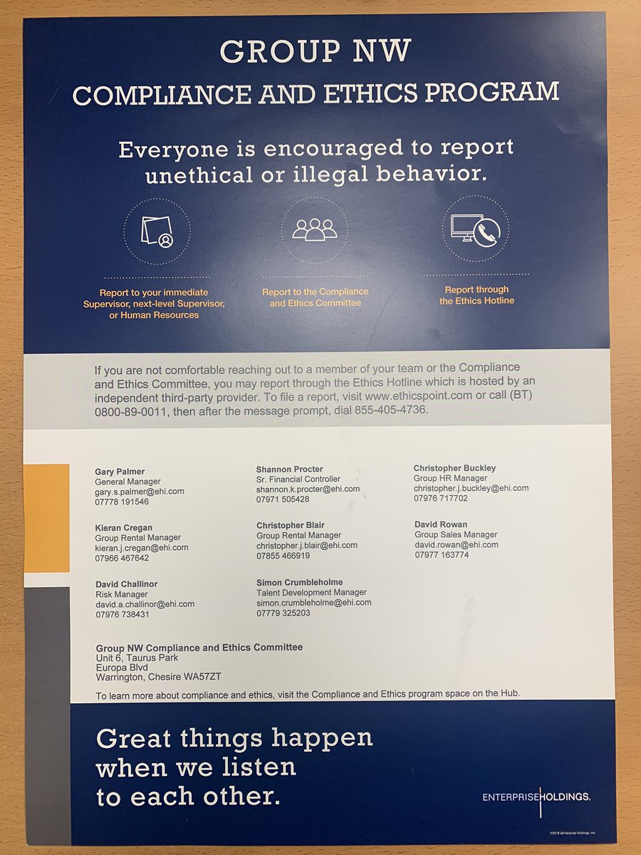 Great discussion at <a href="/CarlisleErac/">ERAC Carlisle</a> today about always doing the right thing #U3Ethics @ScottWalmsERAC  <a href="/EracHolly/">Holly Penfold</a> <a href="/kierancregan/">Kieran Cregan 💙💛</a> <a href="/U3BetterMan/">Shannon Procter</a> <a href="/gpincheshire/">Gary Palmer</a>