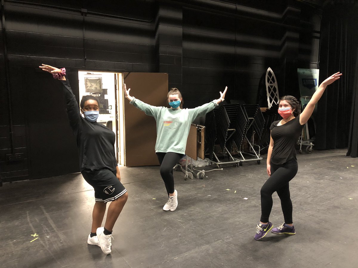 Shout out to our <a href="/NewHorizons_MHS/">New Horizons ✨</a> dance captains! These three incredible ladies have been coordinating rehearsals in person, on Zoom, and both at the same time. We are so grateful for them! #awesomeMHSMustangs