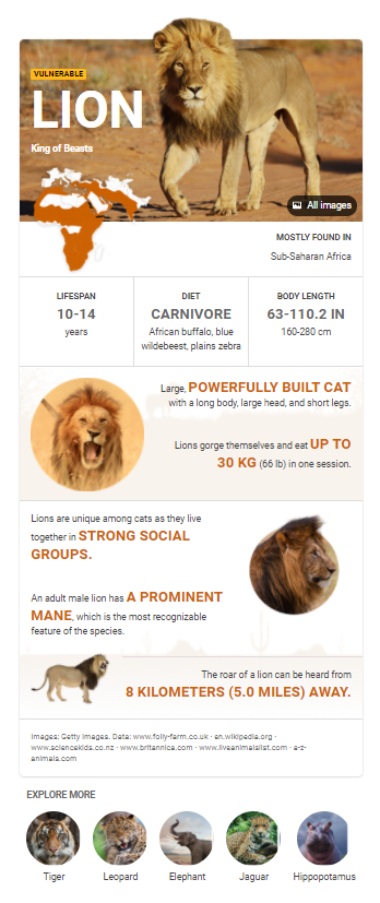 MSBing_Dev's tweet photo. Happy #WorldWildlifeDay! Celebrate by learning more about the animals of the world with the new #MicrosoftBing knowledge cards. https://t.co/3wJsbQ5caA https://t.co/oO4vMujLrx