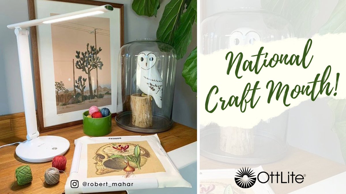 Happy National Craft Month! 🧵🧶🎨 

What are you working on under your OttLite? Tag us in your photos! 
⠀
📷: <a href="/robert_mahar/">Robert Mahar</a>
⠀
#NationalCraftMonth #SeeHealthier #OttLite⠀