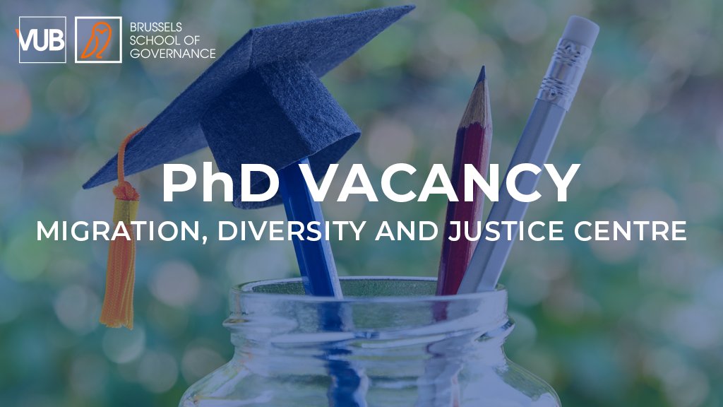 Brussels_School's tweet photo. Migration, Diversity and Justice (MDJ) centre at the BSoG, is calling for applications for one full-time doctoral researcher in the field of #migrationpolicy research. The deadline for submitting applications is 30 April 2021. 
Learn more: https://t.co/eazTsZxQq7
#phdjobs #jobs https://t.co/BaPzsnJrkf