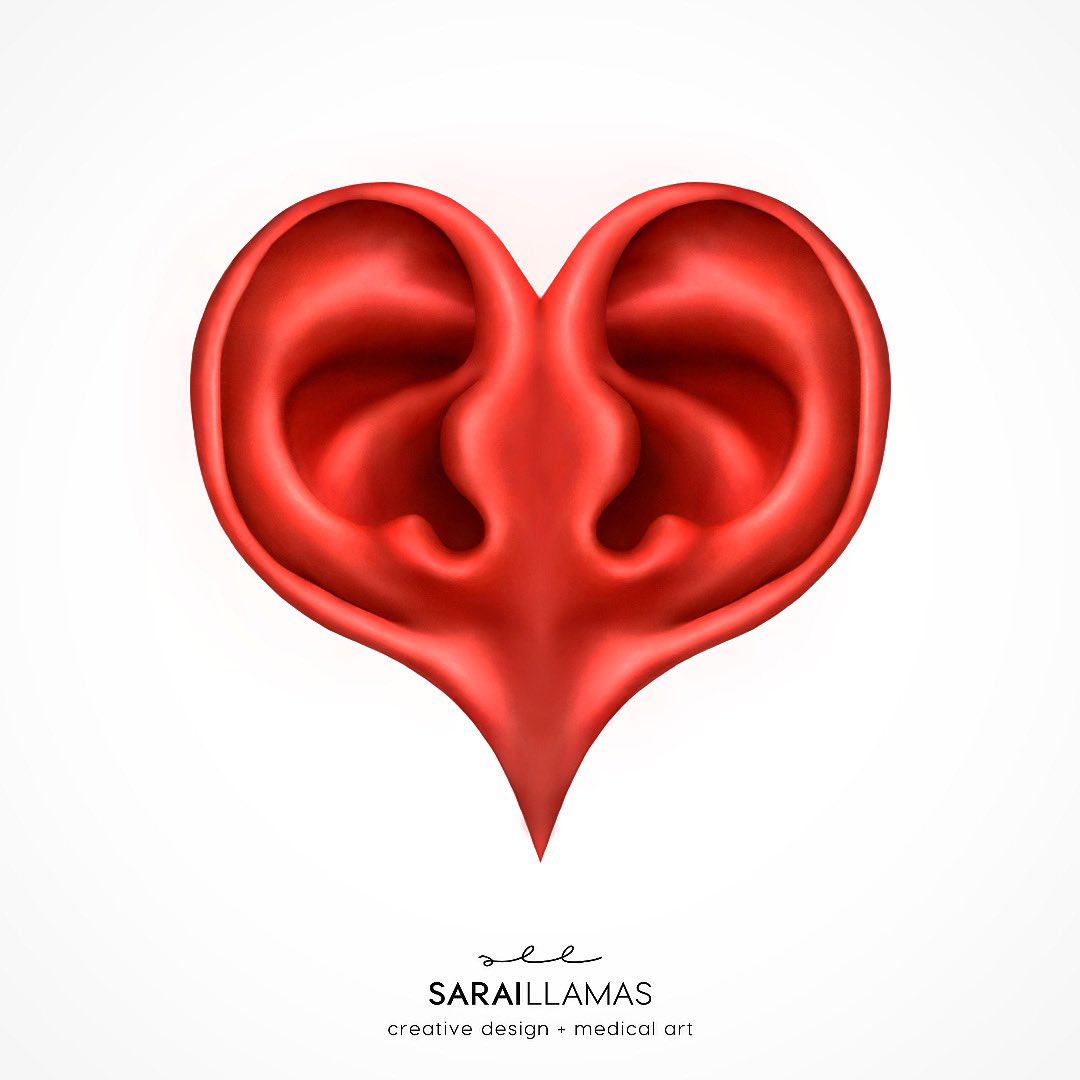 #WorldHearingDay

When the two ears are put side by side, it forms the shape of heart. Interestingly, the word '𝑒𝒶𝓇' sits right in the middle of the word 'heart' (h-𝑒𝒶𝓇-t). Ears are the extension of the heart, so if you want someone's heart, learn to listen to them.