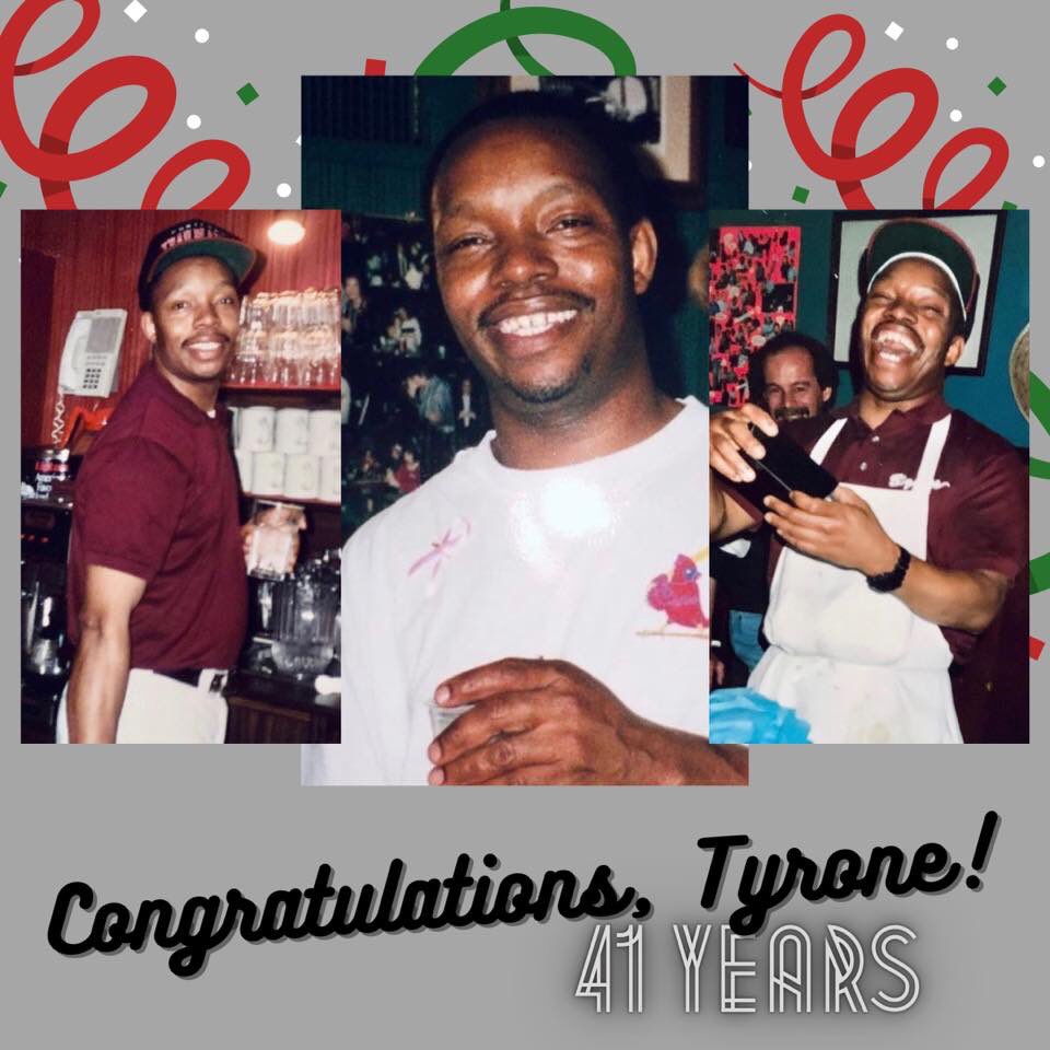 Please help us in congratulating our main man, Tyrone Griffin Sr., on his 41 year anniversary working with the Preiss family!!! WE LOVE YOU, TYRONE! Thank you for everything and all the amazing memories &amp; FOOD! Let’s celebrate!🥇🎉