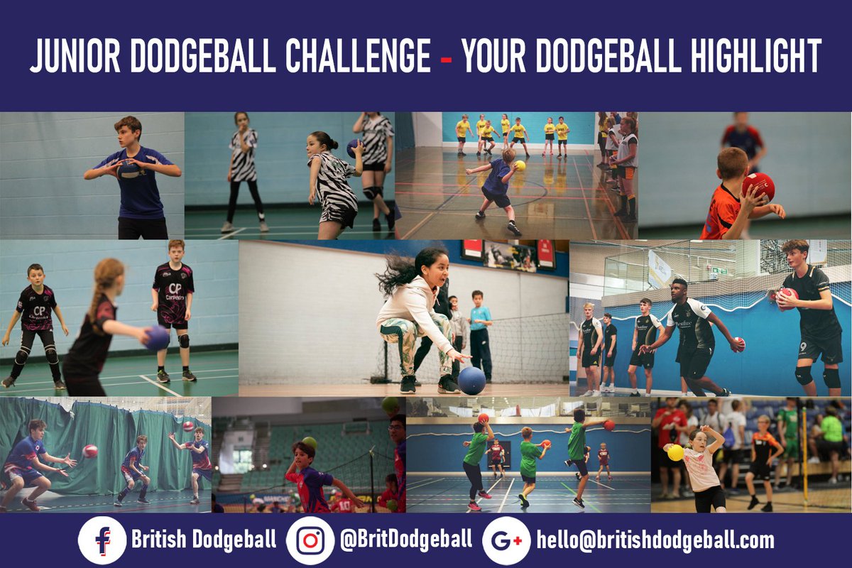 Show off your favourite dodgeball highlight of yourself or school/club!

DEADLINE for submissions is 31st March &amp; will be judged by BD staff on April 1st. 

How to take part &amp; PRIZES: britishdodgeball.org/table/junior-d…

#BDJuniorChallenge #dodgeball #yourdodgeballhighlight
