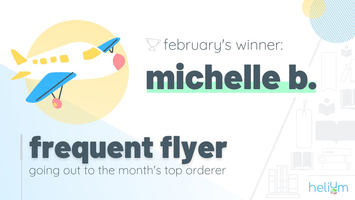 heliumbooks's tweet photo. 🎉 CONGRATS, FEBRUARY BADGE WINNERS!
How 'bout these awesome people! Each month we recognize some EXTRA special members of the #HeliumFamily! Our February group is...🥁
🐝 Reader Bee - Charlene G.
🛫 Frequent Flyer - Michelle B.
🌎 The Go-Giver - Michelle B.
#winners #readmore https://t.co/MvbOWOMyrH