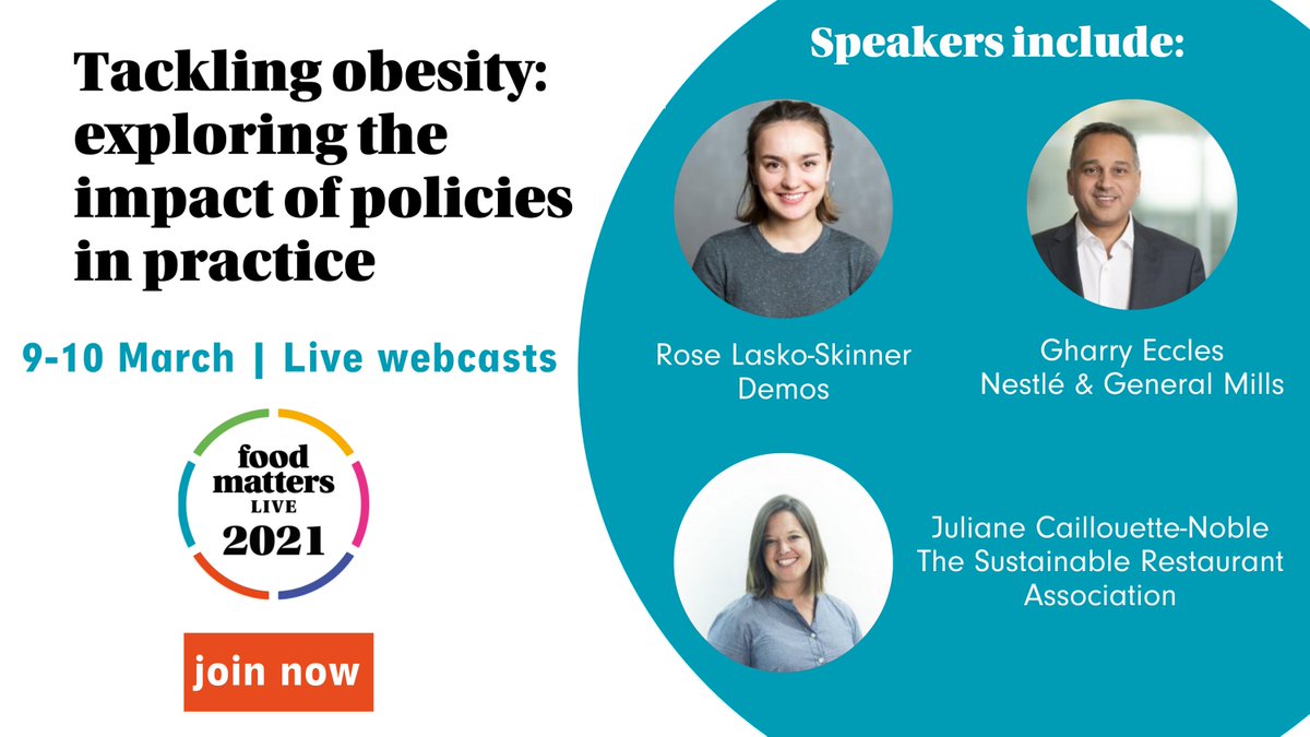 FoodMattersLive's tweet photo. Join @Kate_FDF, @Rose_Lasko of @demos, Juliane Caillouette-Noble from @the_SRA and Gharry Eccles from @CPW_Global next at #FoodMattersLive next Tuesday to debate labelling's role in #tacklingobesity: https://t.co/GXz03bC9SR https://t.co/X3EbT3k2Rb