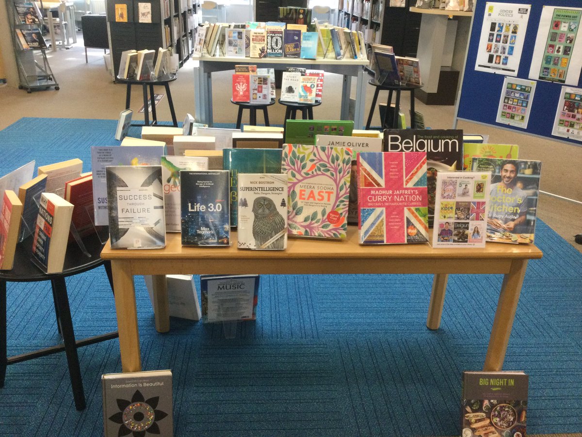 Bsb_Libraries's tweet photo. Aiming to tempt staff and older students into the Secondary Library on #WorldBookDay2021 with posters and displays of non-fiction linking to subjects of study. Once in, they'll see all the fantastic fiction too ๐๐ #readingforlearning #readingforpleasure @BSB_Brussels https://t.co/vZztn0YYzA