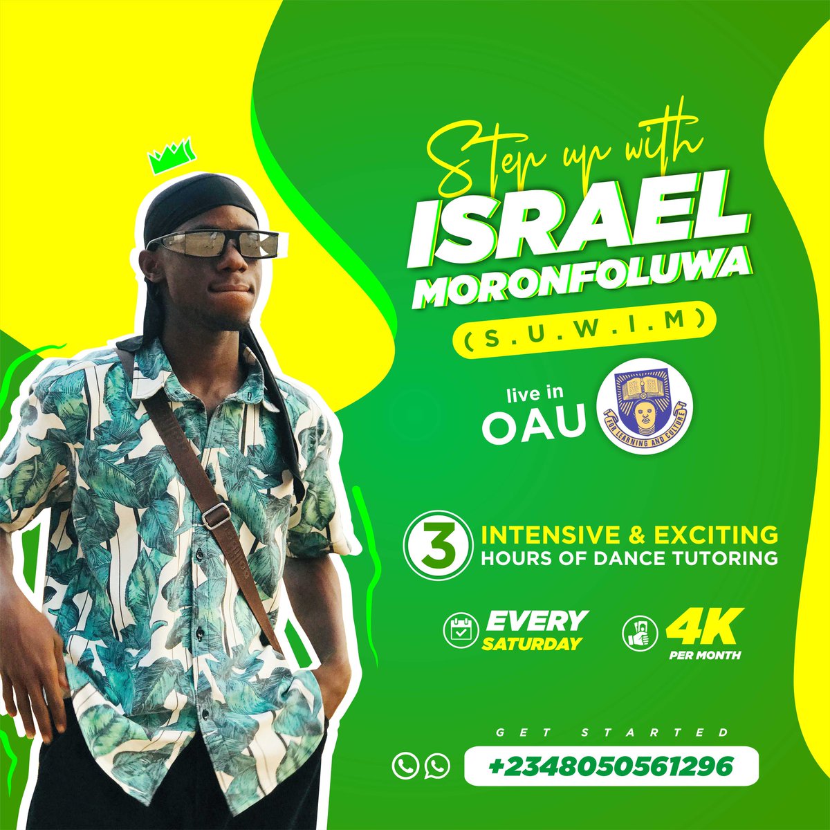 toe_designs's tweet photo. OAU!!!, Are you ready to Dance???🤯🤯
Join @Moronfoluwaaa in stepping up every Saturday. 🥵🔥🔥
Designed by Me.
Please kindly retweet 🤲🏿
#suwim #design #graphicdesign #eflier #RUSHCHALLENGE https://t.co/frT9RlbgGJ
