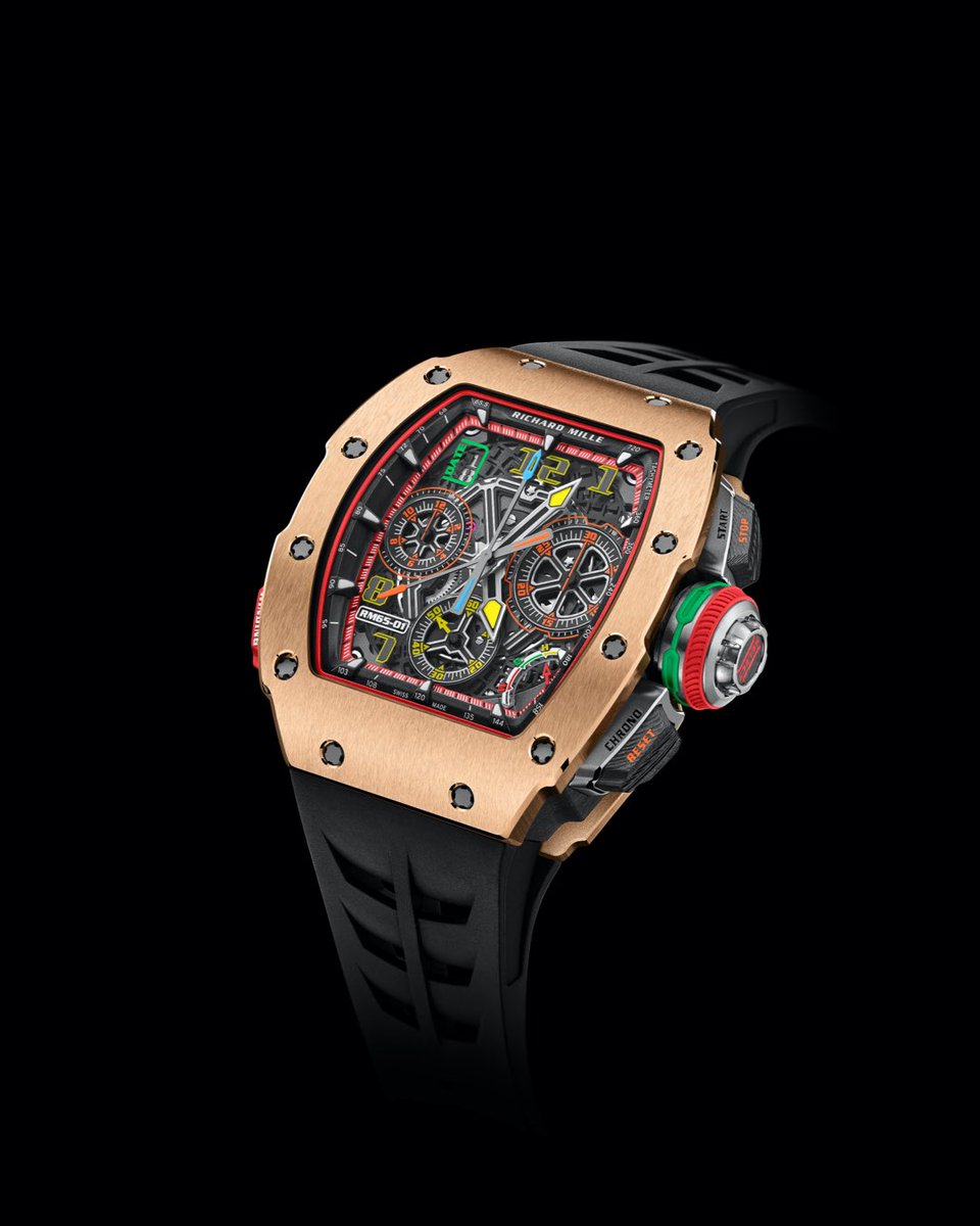 Richard Mille Trimmed With Red Gold Bezels And A Carbon Tpt Caseband The Rm 65 01 Proudly Displays The Brand S Ancestral Codes Whilst Celebrating Its Own Features This Racing Aesthetic Showcases