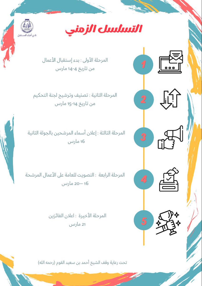 medicine_bu's tweet photo. 📍#إعلان | 

 يسر #كلية_الطب ممثلة في #نادي_أطباء_المستقبل الاعلان عن برنامج المواهب. 🎭 والذي يفتح المجال في إطار مسابقة لجميع منسوبي ومنسوبات وطلاب وطالبات كلية الطب بجامعة الباحة لتقديم هوايتهم و مواهبهم في جميع المجالات.
#بطلبتنا_نفخر https://t.co/hJeScrqxwe