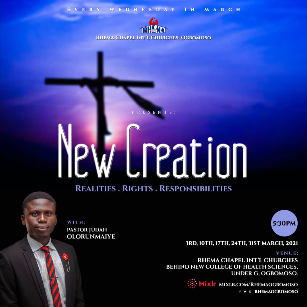 RhemaOgbomoso's tweet photo. Good evening, welcome to church
Follow live update of our service here or Facebook and Instagram at rhemaogbomoso.
God bless you!

#rhemaogbomoso
#wednesdayteaching
#newcreation https://t.co/I04axsHjWj