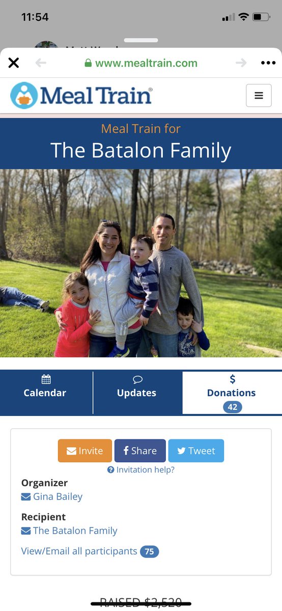 matt_woods15's tweet photo. Meal Train Donations for The Batalon Family https://t.co/KRsJRvxD3S via @mealtrain Anything helps... for a great family and coach! https://t.co/2iPPzuJPh5