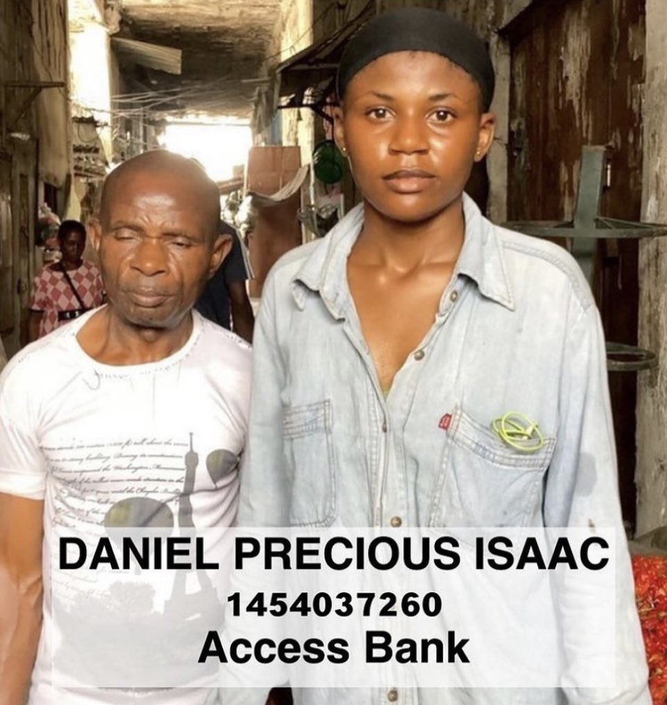 Jeorge_NA's tweet photo. We all watched the story of the Blind Egusi grinder in mile 3 market n his daughter, but together we can change that story n give them a better life. #HelpDanielIsaac ๐๐ฟRT https://t.co/C0f6bwLvWn