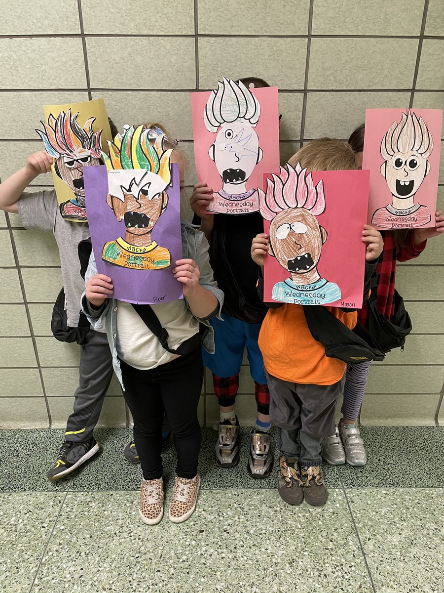 McCullough_GH's tweet photo. Happy #WackyWednesday from Kindergarten @GillHallElem!#WErTJ #WErTJK https://t.co/mPZFyFiXGt