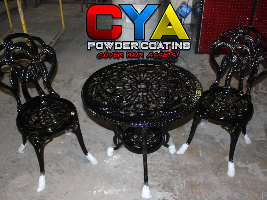 Take a look at this nice bistro set. We pumped some new life into the finish. 

We offer both pick up and delivery. Call or text to set up your project 727-776-4292
