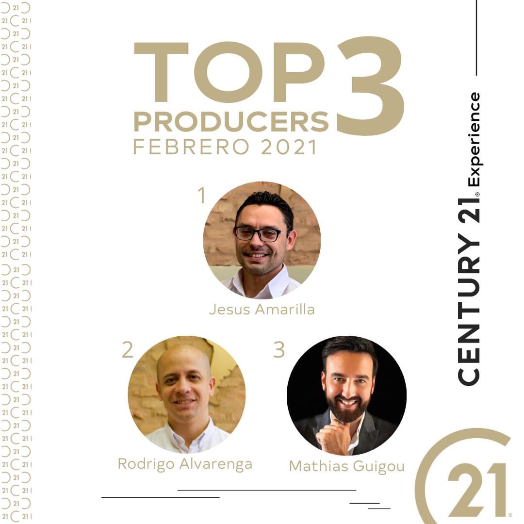 AsuExperiencepy's tweet photo. "No bajes tus metas, aumenta tus esfuerzos"
-Grant Cardone

Felicitamos a los Top 3 Producers del Mes de Febrero 2021!🙌✨
@japagani 
@rodrigolole1 
@maguigou 

#Century21 #C21Paraguay #BienesRaices #RealEstate #Emprendedor #SomosElMejorEquipo https://t.co/CnEyTqeEXi