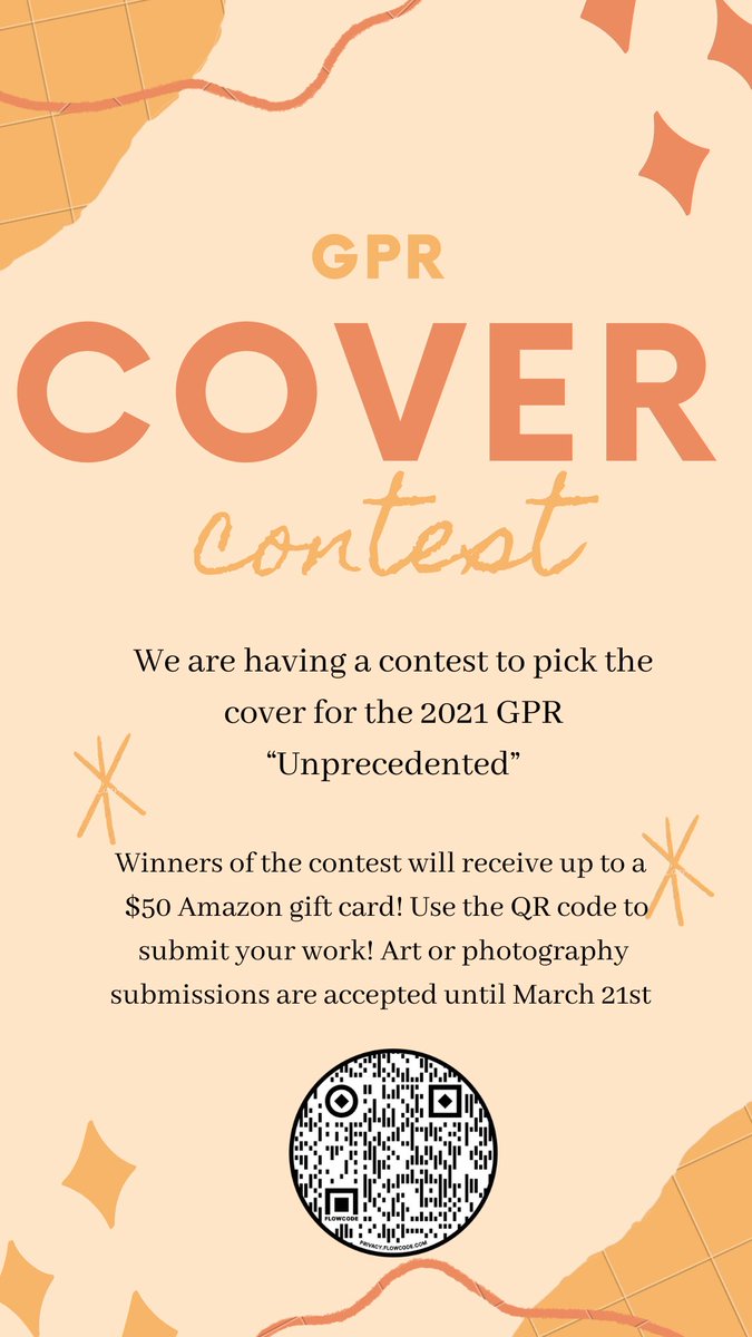 SterlingGPR's tweet photo. The GPR is having a contest to choose the cover of our journal this year! Use the QR code to submit! Up to $50 prize available! https://t.co/Kn63ewEkfQ 
Contact us with any questions! https://t.co/hpCELbxuNL