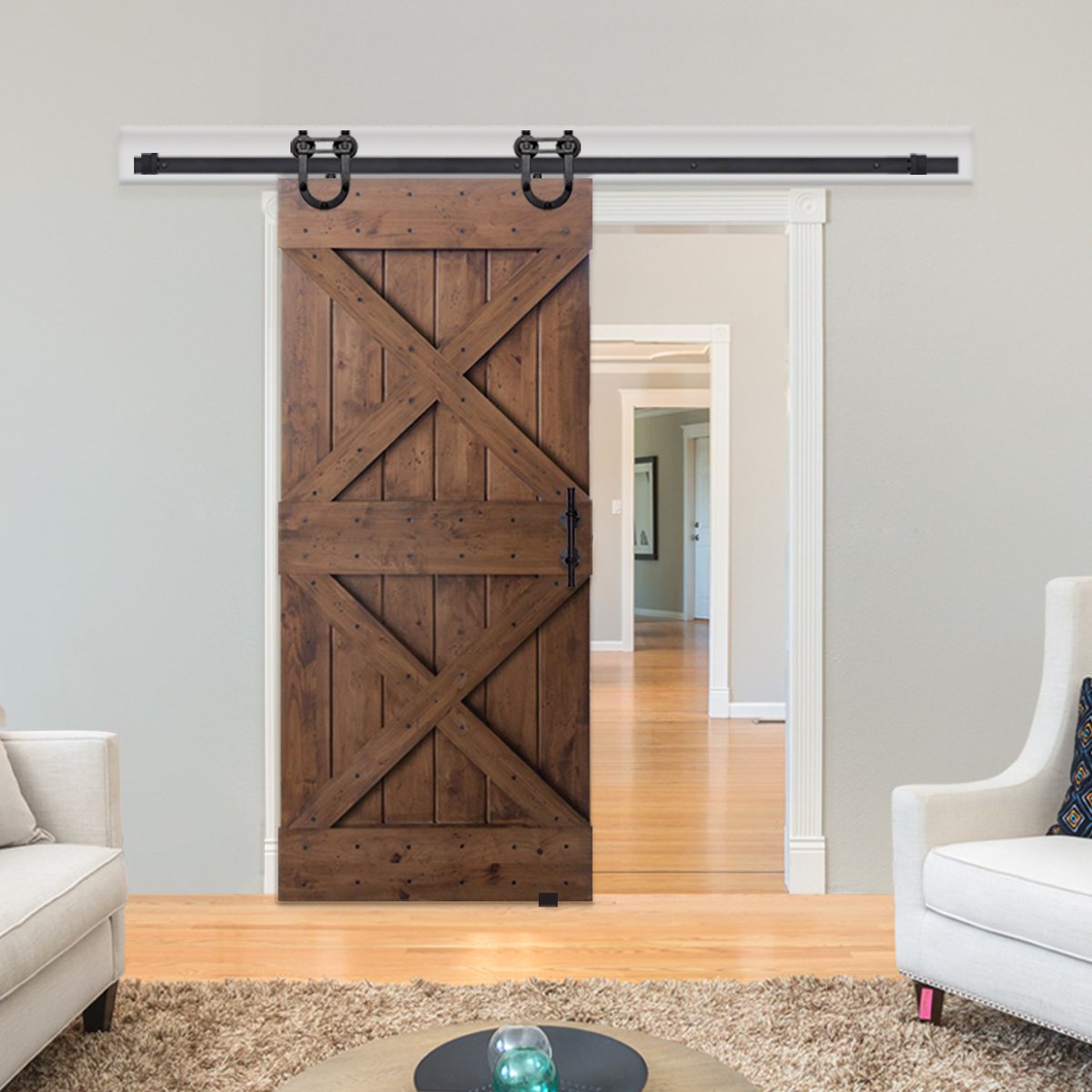 Modern Country Charm 😍 Show off your home's quaint country cottage charm with a Double X barn door! 
.
.
#countryliving #rusticdoor #barndoors #wooddoor #wood #woodworking #countrycottage #countrydesign #charm #interiordesign #design #moderncountry #rustichome #rusticfarmhouse