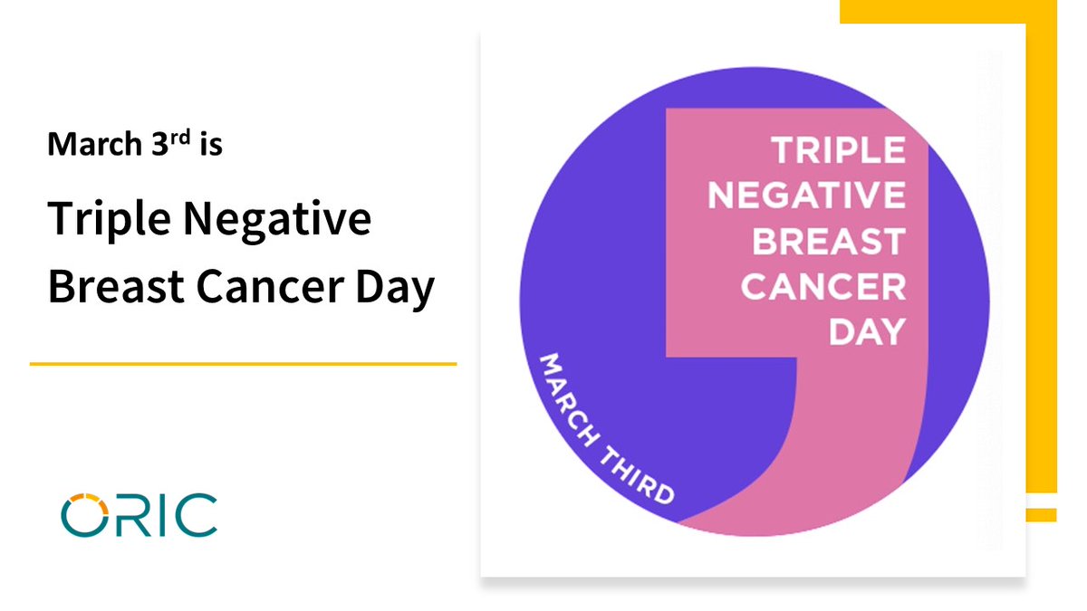 Today is Triple Negative Breast Cancer Day. At ORIC we are working to Overcome Resistance in Cancer, including TNBC, with ORIC-101, our potent and selective glucocorticoid receptor antagonist. Join us in bringing awareness to TNBC. 

#TripleNegativeBreastCancerDay #TNBCDay #TNBC