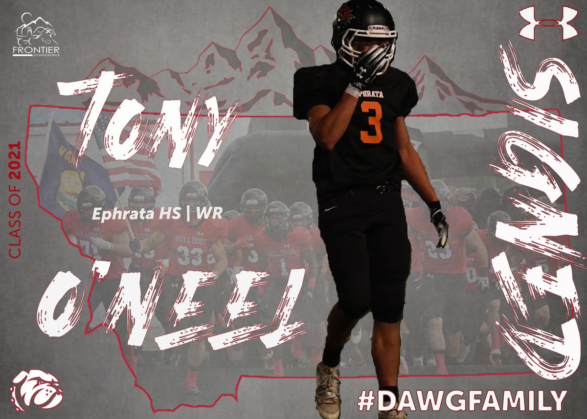 UMW_Football's tweet photo. Welcome Tony O’Neel to the #DawgFamily from Ephrata HS (WA)! Tony is a dynamic player that will bring speed and attitude to the Wide Receiver room! #DYD #GoDawgs #21Dawgs https://t.co/I1kq5VwuLs
