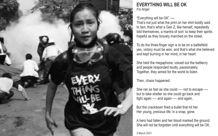 jdennisteodosio's tweet photo. EVERYTHING WILL BE OK
A poem for Angel

#WhatsHappeningInMyanmar 
#AseanSpringRevolution 
#PrayForMyanmar 
#SaveMyanmar 
#Angel https://t.co/i9sgNlIIxN