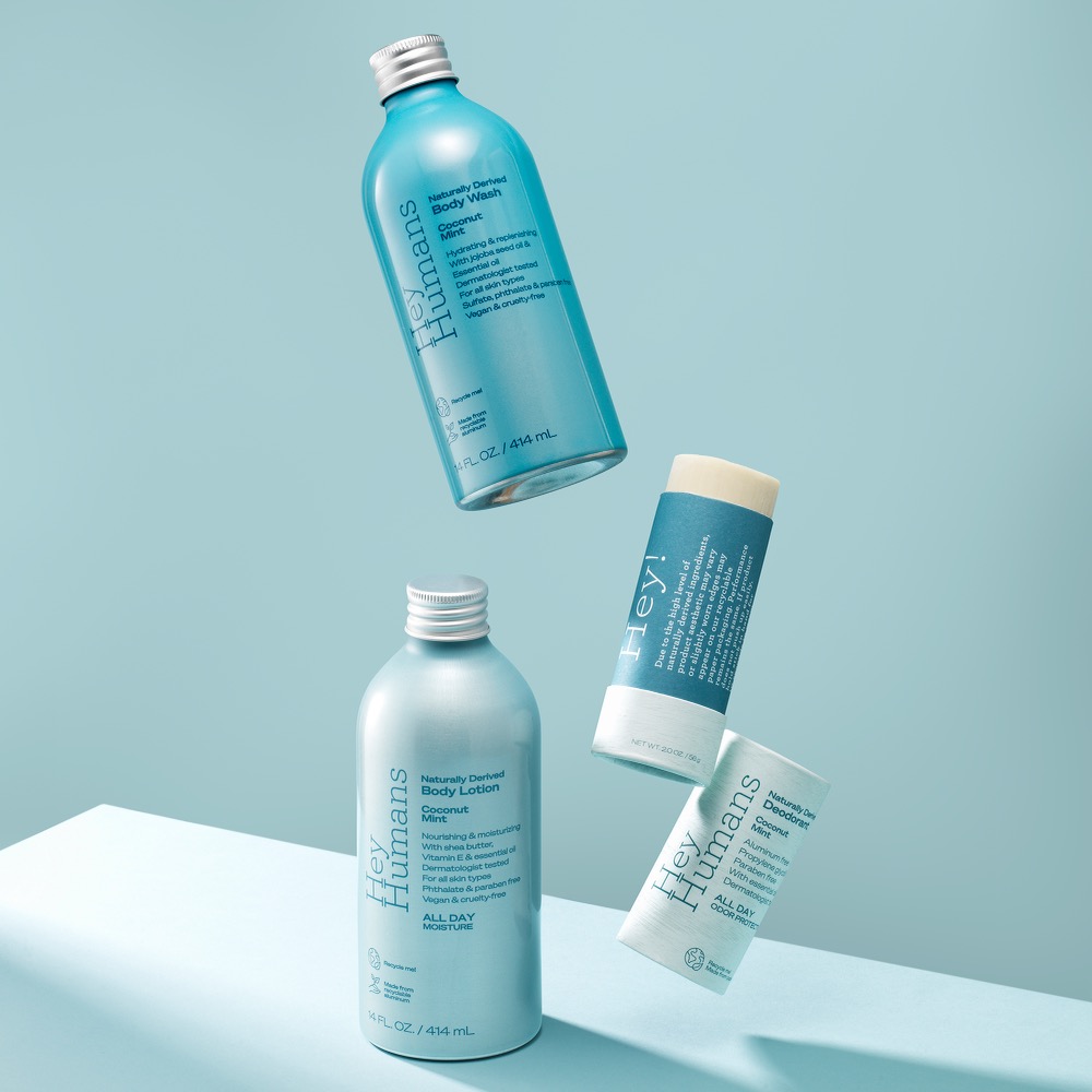 HeyHumansoffi's tweet image. Our Coconut Mint lineup bursts with cool, invigorating mint and nuanced notes of coconut that refresh the senses to get your morning going 🥥 Looking for an extra refreshing application? Keep your body lotion in the fridge.