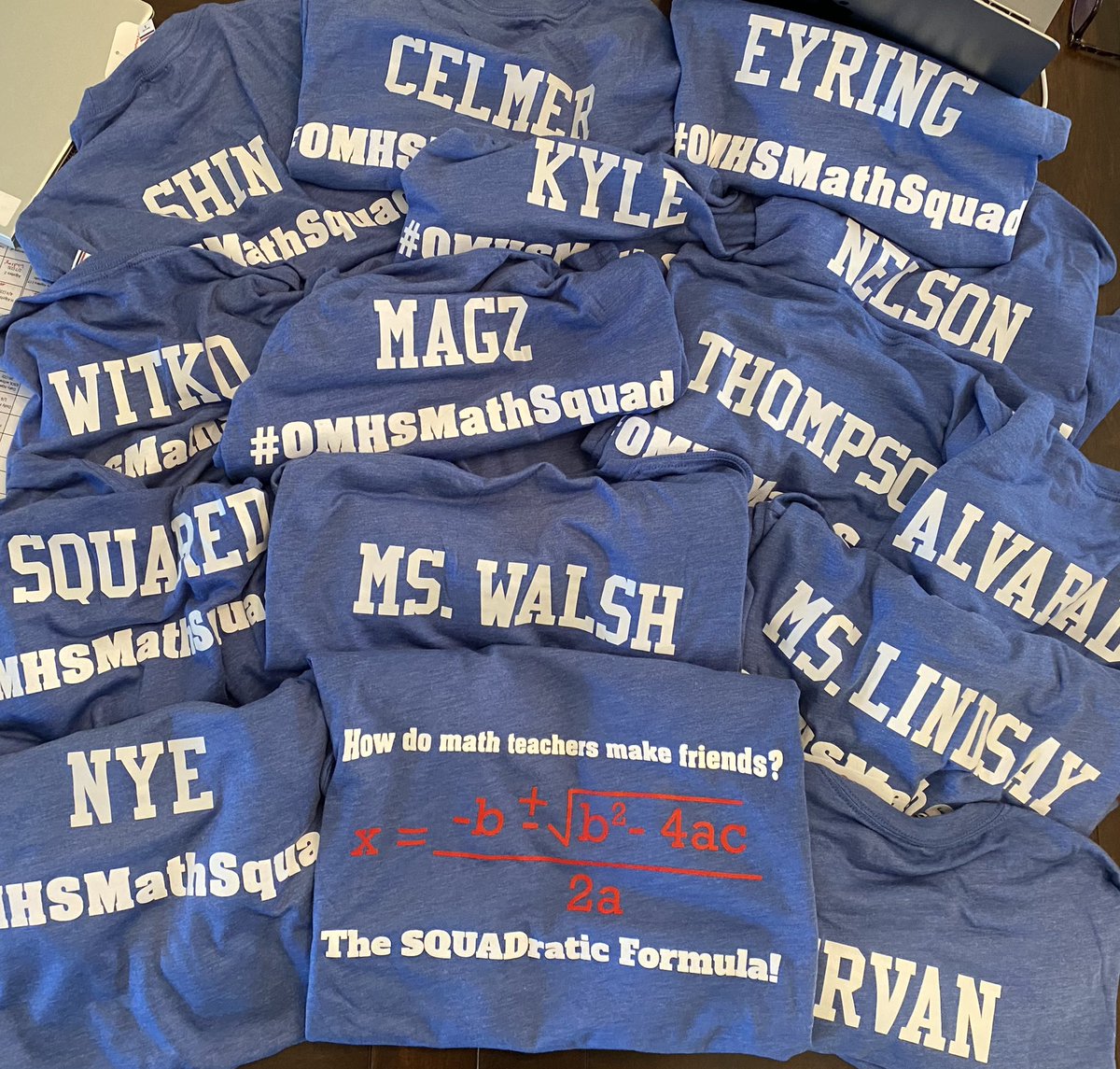 T-Shirt Tiiiiimmmeeee! #OMHSMathSquad #squadgoals