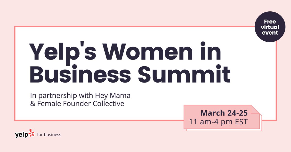 Yelp Milwaukee (@yelpmke) on Twitter photo Have you heard? <a href="/yelpforbusiness/">Yelp for Business</a> is hosting their first-ever #YelpWomeninBusiness virtual summit! Join other entrepreneurs to hear insights, be inspired, and learn from each other. Register for your free ticket today: bit.ly/YelpWomensSumm… Have you heard? <a href="/yelpforbusiness/">Yelp for Business</a> is hosting their first-ever #YelpWomeninBusiness virtual summit! Join other entrepreneurs to hear insights, be inspired, and learn from each other. Register for your free ticket today: bit.ly/YelpWomensSumm…