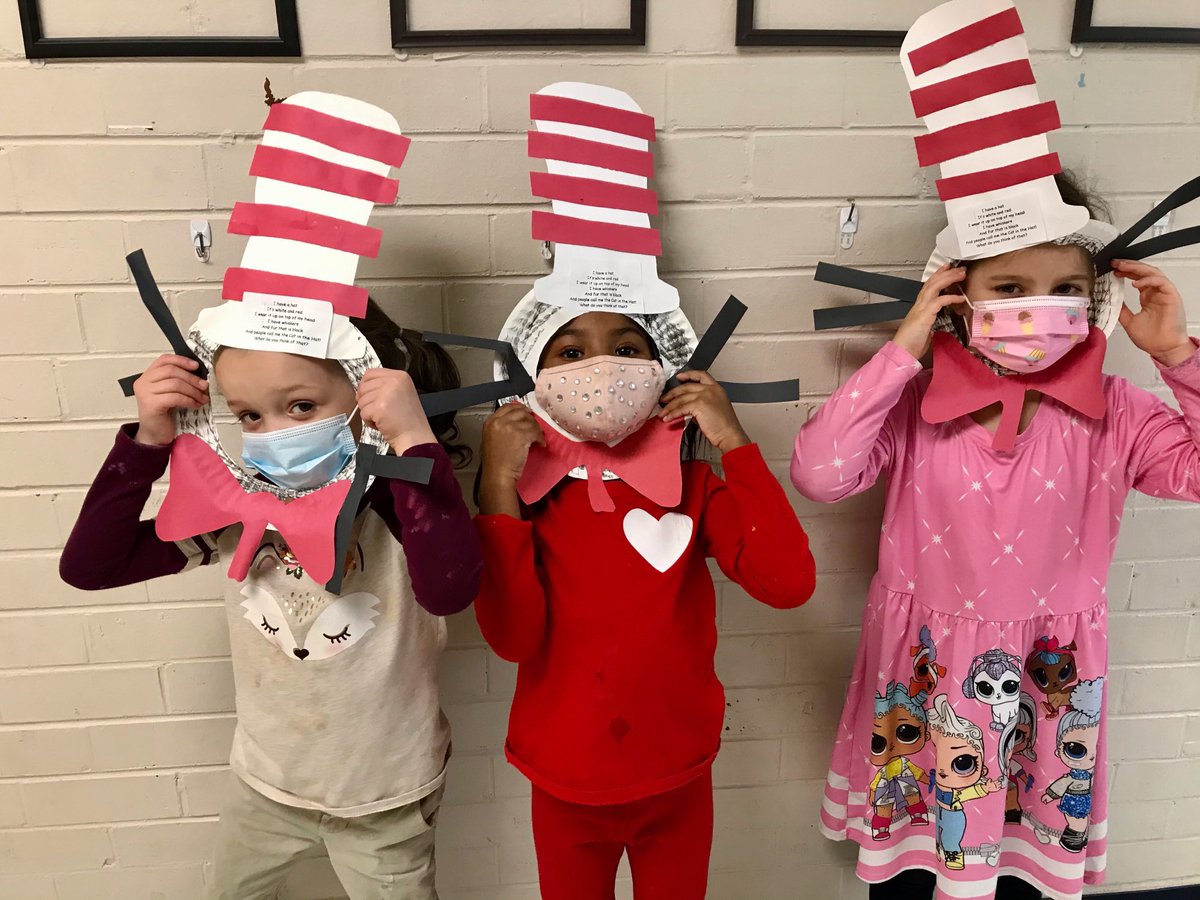 KCS_EarlyChild's tweet photo. We can’t mask our excitement for Cat in the Hat! #ReadAcrossAmerica  V.O.DobbinsPreK https://t.co/wRh3hbp1Za