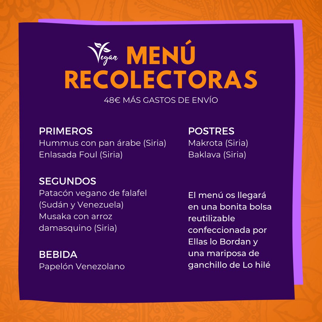 💜🦋Nos gustaría celebrar el DÍA DE LA MUJER por todo lo alto.

Para ello hemos hecho un MENÚ especial #8M en colaboración con <a href="/BordanLo/">ELLAS LO BORDAN</a> y Lo hilé 

Pídelo ya en refusiondelivery.com/online-ordering

#WomensDay #DiaDeLaMujer #Women #WithRefugees #ConLosRefugiados #IWD2021