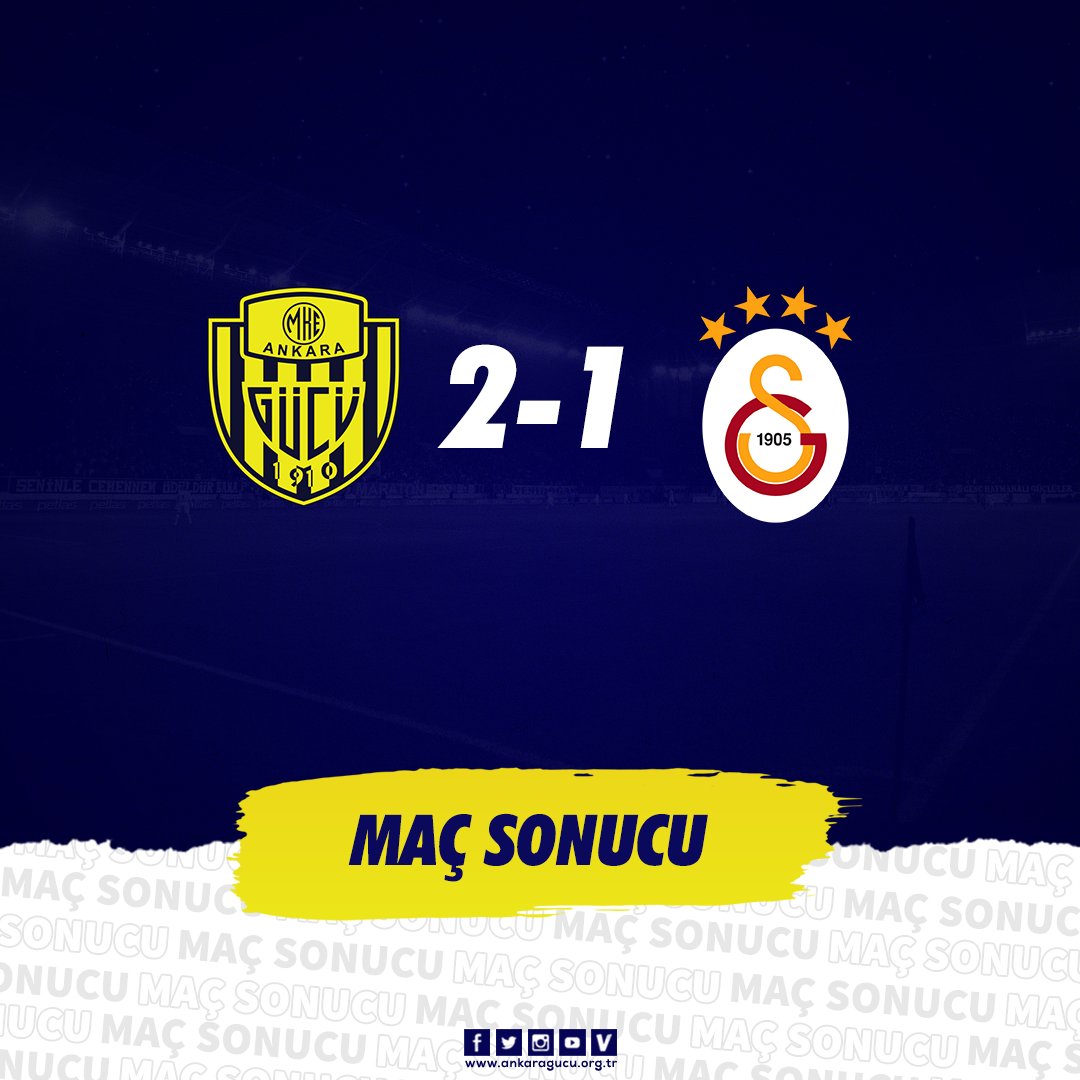 90’ Karşılaşma Sona Erdi

MKE Ankaragücü’müz 2-1 Galatasaray