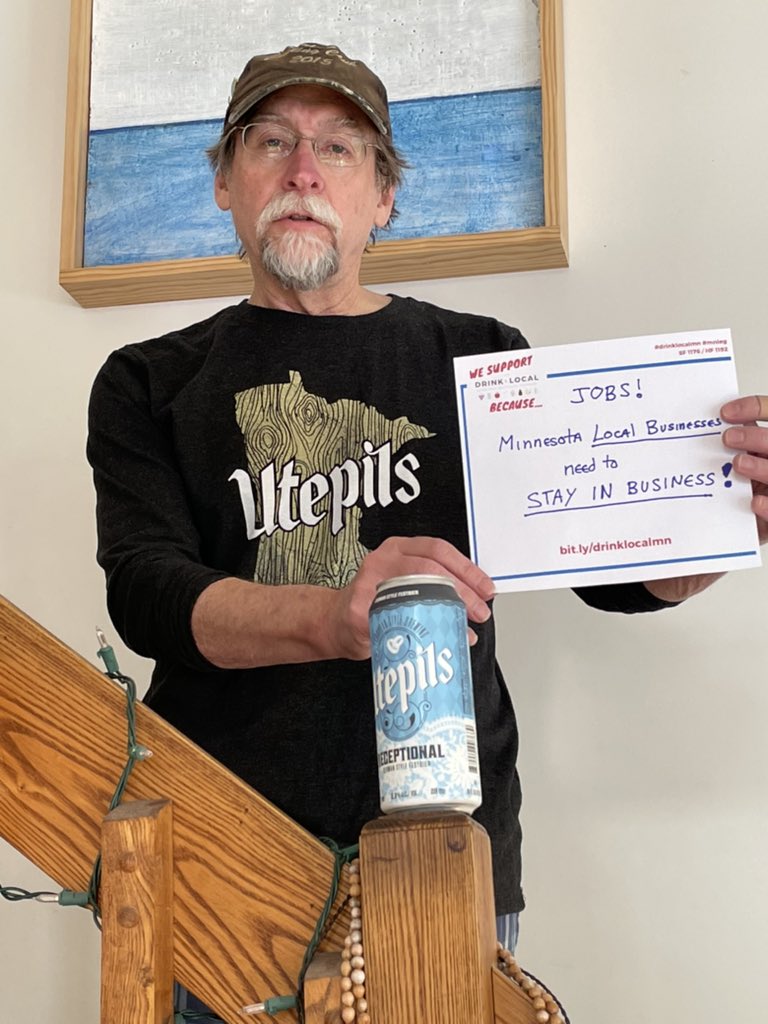 Support our local breweries! These are hard times for them, and restrictive legislation does not help! Contact your legislators to support SF 1176 and HR 1192, allowing expanded sales and equitable taxation. #DrinkLocalMN
