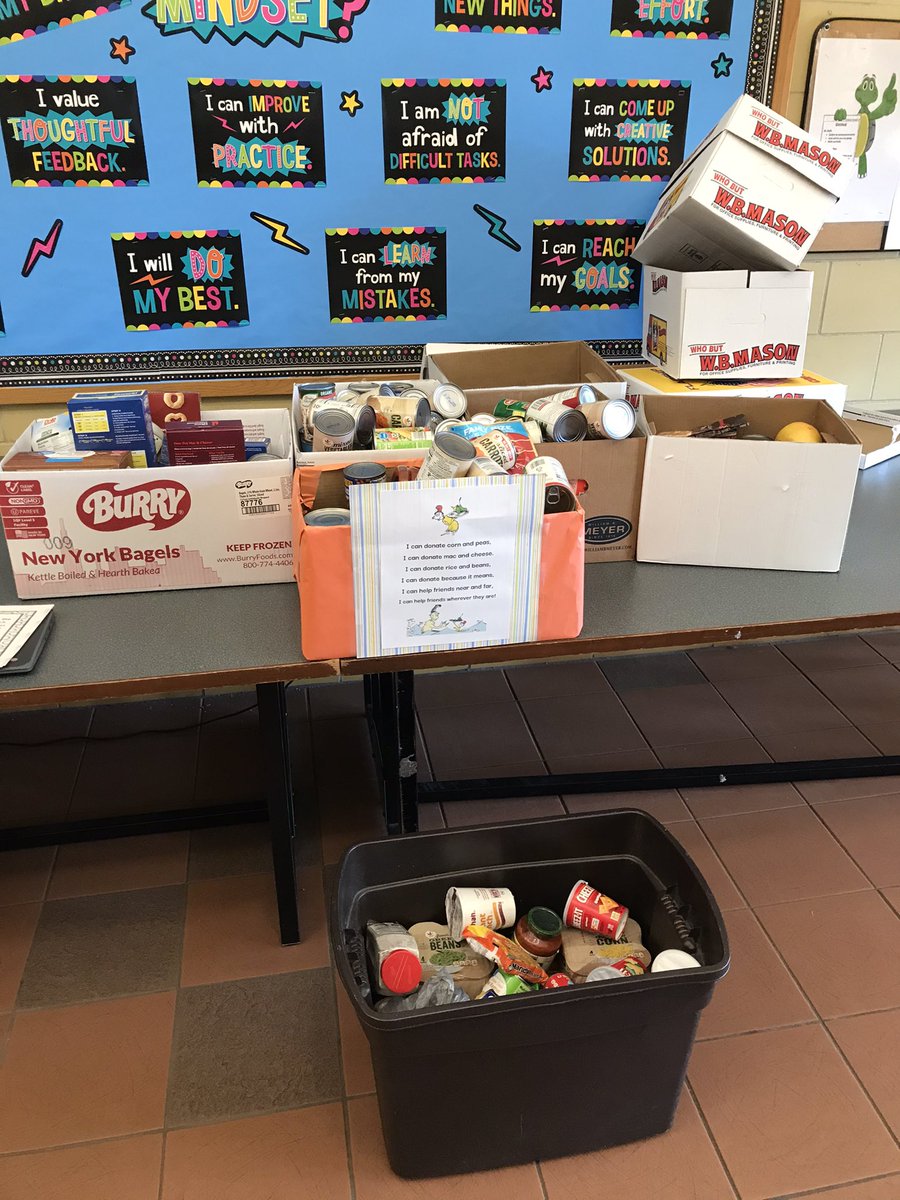 Tuttle students collected food today to donate to East Haven Food Pantry #tuttlecommunity #tuttlesupport #tuttlefamily