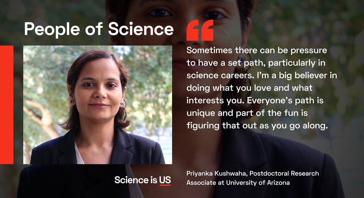 Up next on #PeopleofScience: Priyanka Kushwaha, postdoctoral researcher @UArizonaEnvs. Learn more about how her #STEMcareer helps provide answers to desertification, climate change & more! bit.ly/siu030321 #ScienceIsUS #STEMworkforce #womeninSTEM #scienceresearch
