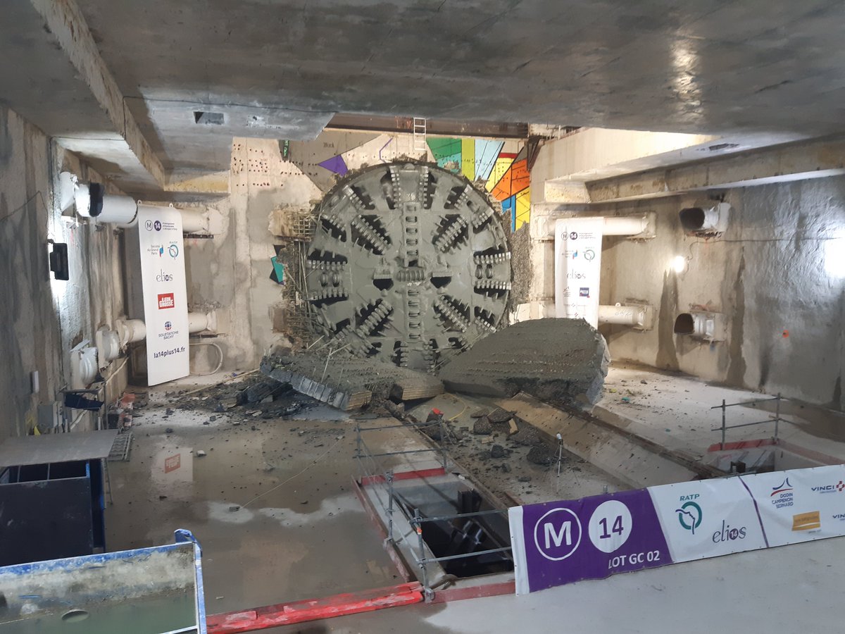 [#ProlongementSudLigne14] Le tunnelier Allison est arrivé ce soir à la station Maison-Blanche (Paris XIIIème).
Cette étape marque la fin des creusements des 14 km de tunnel, pour relier la station Olympiades à la future station Aéroport d’Orly #ligne14.
ratp.fr/groupe-ratp/ne…