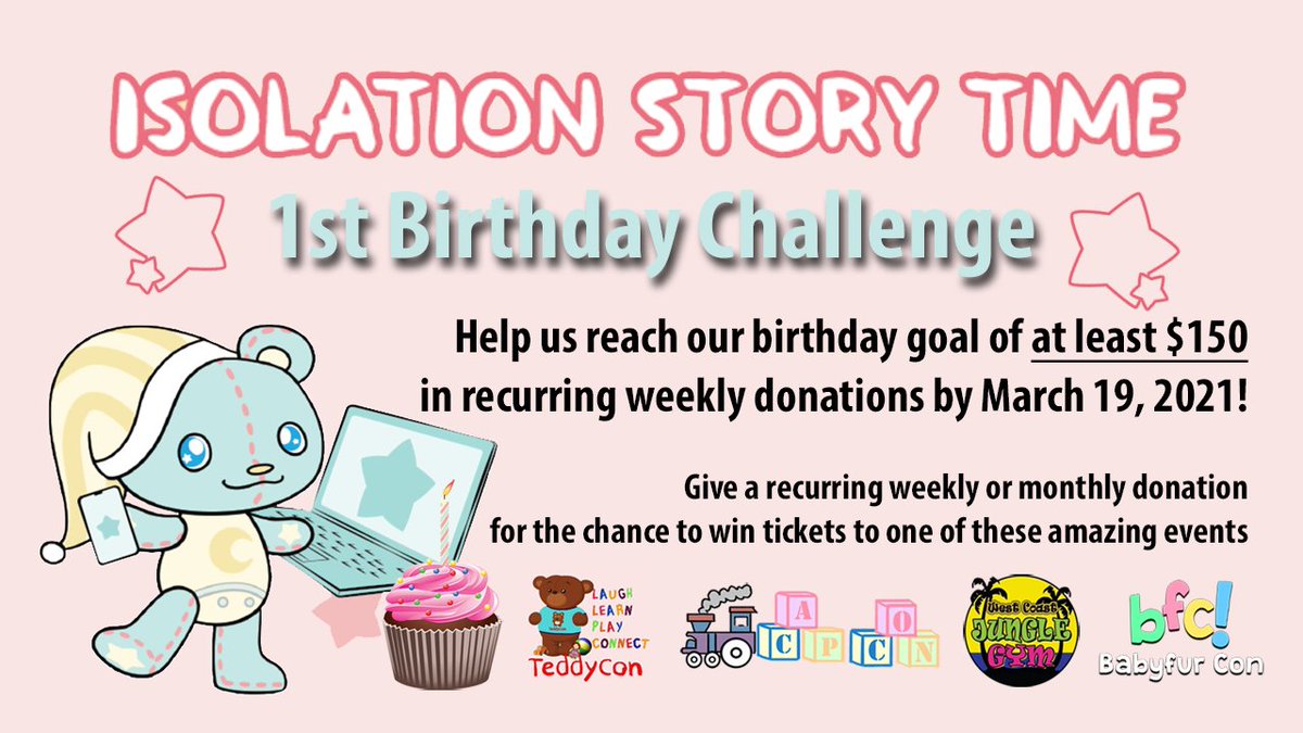 Help us celebrate our 1st birthday! Make a recurring gift and you could win Con tickets, prizes or the Grand Prize:
2 tickets + hotel &amp; more to <a href="/Teddy_Con/">Teddy Con</a>. 🧸✨
Every donation helps.💕Spread the word!

Learn more tinyurl.com/558shant or make a gift here tinyurl.com/yyejj744