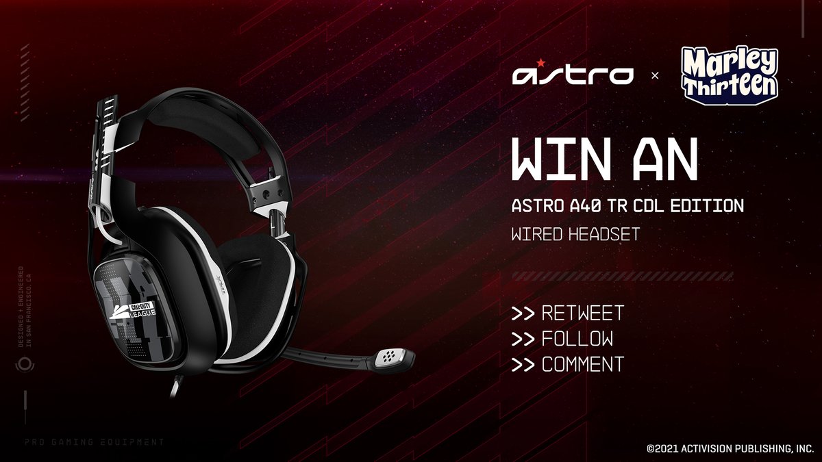 MarleyThirteen's tweet image. I'm excited to say I've officially joined the #ASTROFamily and to celebrate, I'm giving away an @ASTROGamingUK A40 TR Call of Duty League Edition Headset!

To enter: Retweet this, follow me &amp;amp; comment your platform. GL 🤞

Get a discount with my link: astro.family/marley