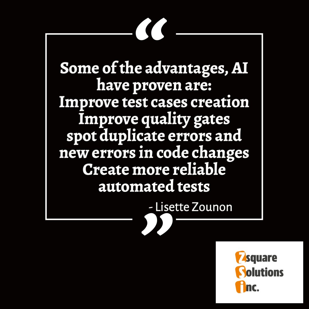 ZsquareI's tweet photo. Check out our blog post on how you can leverage Artificial Intelligence on  QA automation strategy.

https://t.co/pVNkXyZ6p2

#zsi #zsquaresolutionsinc #agility #achieves #quality #qualitymatters #software #testing #agile #coaching #builtinquality #highquality https://t.co/BHsuvFEDYD