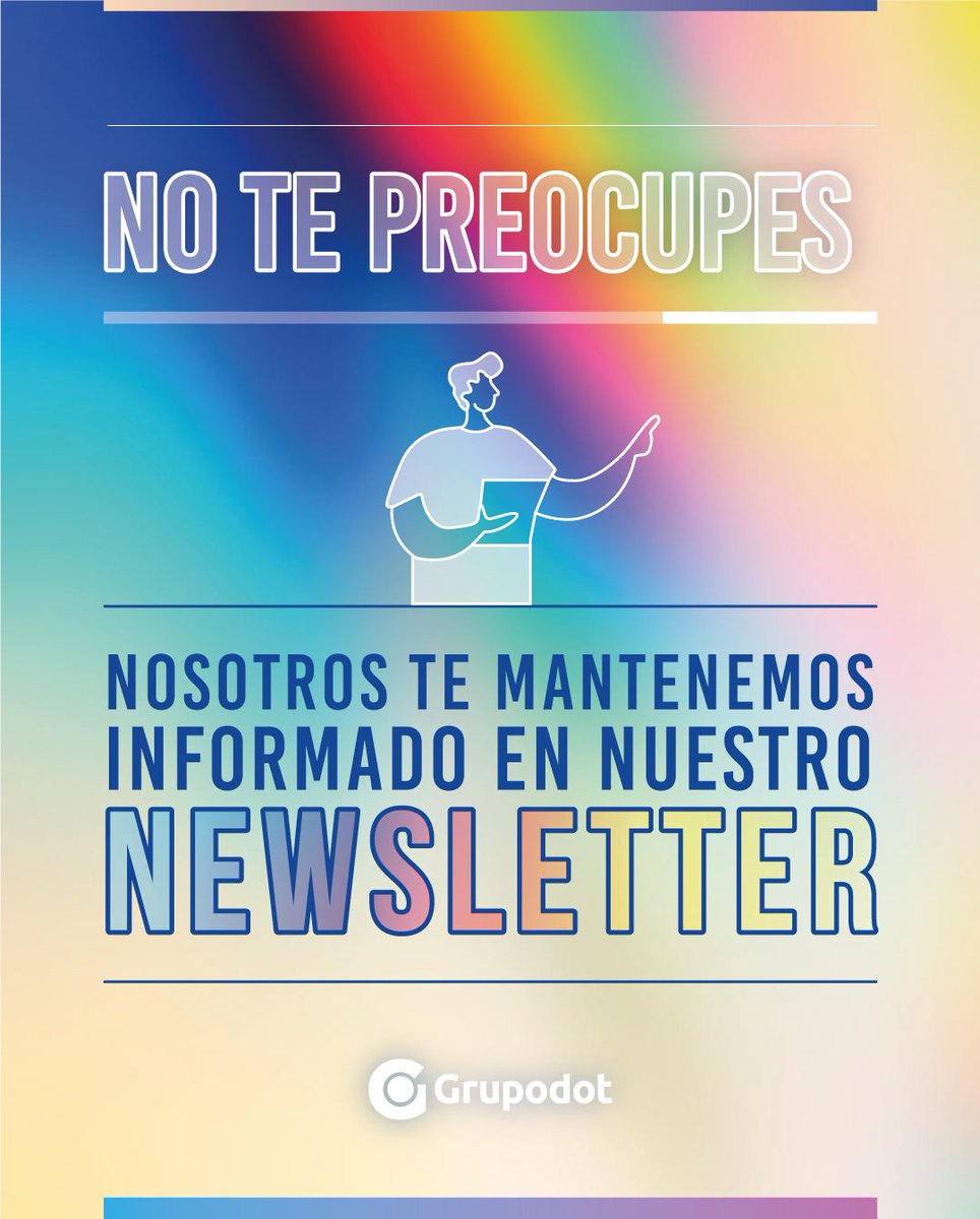grupodot's tweet photo. A partir de abril lanzaremos nuestro #newsletter.
Encuentra investigaciones de nuestro equipo experto, entrevistas con grandes jugadores en los negocios, los próximos eventos y nuestros desarrollos más importantes con IA.

Suscríbete en el foot: https://t.co/kWCiARwrpF https://t.co/SfROUz3B4N